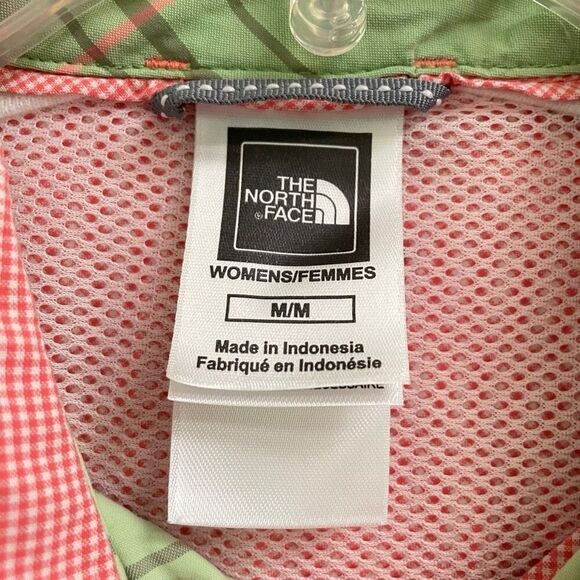The North Face Vapor Wick Micro Check Gingham Women’s M Pink Roll Tab Shirt - Picture 7 of 8